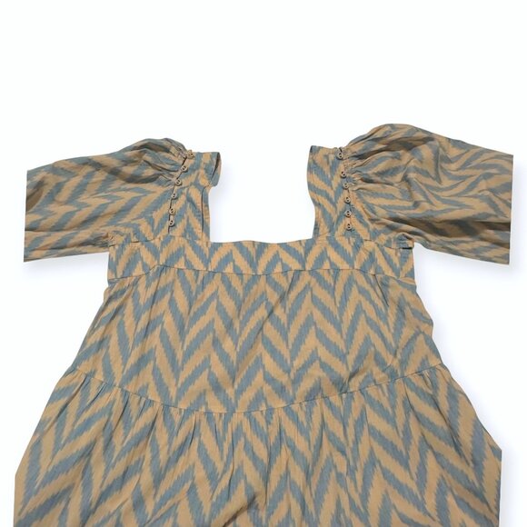 Ulla Johnson Georgina Midi Dress Sz 2, Beige & Gray - Picture 6 of 15